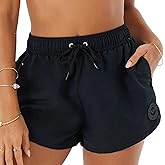 Roxy Women's Beach Shorts – Loose Fitted, Elastic Waist Drawcord Swim Shorts, Quick-Dry Board Shorts