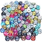 20 PCS Jewelry Charms, Interchangeable Charms for Necklace, Bracelet - Glass Snap Buttons