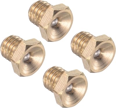 CoCud M6x1 Grease Oil Cup Caps 4pk Stainless Steel Hex Ball Oiler Nipple