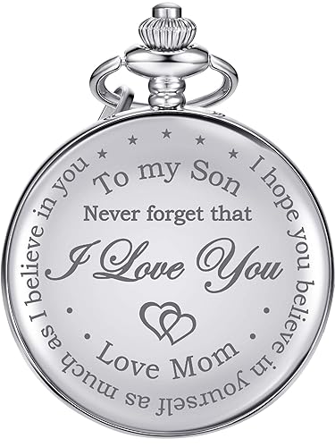 Hicarer Pocket Watch Gift for Son-Never Forget That, I Love You