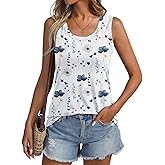 ORANDESIGNE Womens Floral Print Tank Tops Scoop Neck Sleeveless Shirts Flowy Casual Summer Tops Loose Fit Clothes 2026