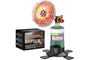 RUINOPAR Portable Propane Heater,9200BTU Patio Heater for Outdoor with Self Ignition and Gas Cylinder Holder for Tent,Camping,Winter Fishing,Garage,Hiking-Fuel Cylinder not included