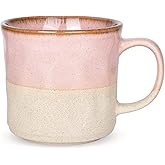 Bosmarlin Large Ceramic Coffee Mug, Pink Big Tea Cup for Office and Home, 18 Oz, Dishwasher and Microwave Safe, 1 PCS (Pink, 1)