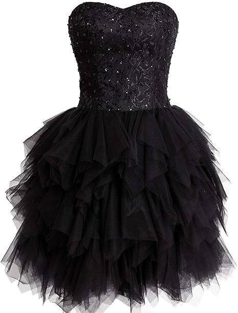 black strapless cocktail dress