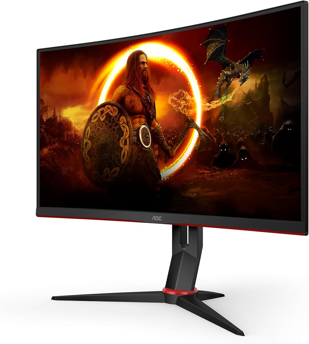 AOC CQ27G2S/BK 27" QHD Curved Gaming Monitor 165Hz 1ms FreeSync VA HDR10