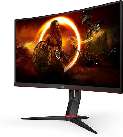 AOC CQ27G2S/BK 27" QHD Curved Gaming Monitor 165Hz 1ms FreeSync VA HDR10