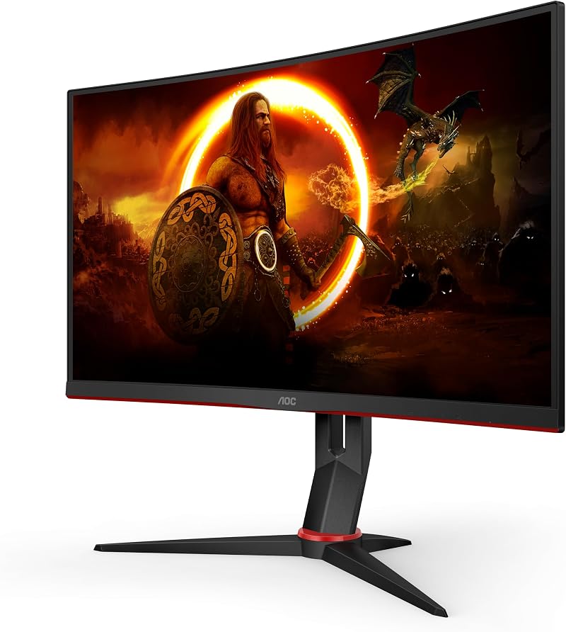 AOC CQ27G2S/BK 27" QHD Curved Gaming Monitor 165Hz 1ms FreeSync VA HDR10