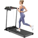 Treadmills for Home Walking Pad - Foldable Treadmill Under Desk with Handle Bar 0.6-6.2 MPH Caminadora El&eacute;ctrica para casa Portable Folding Pads Compact Running Machine