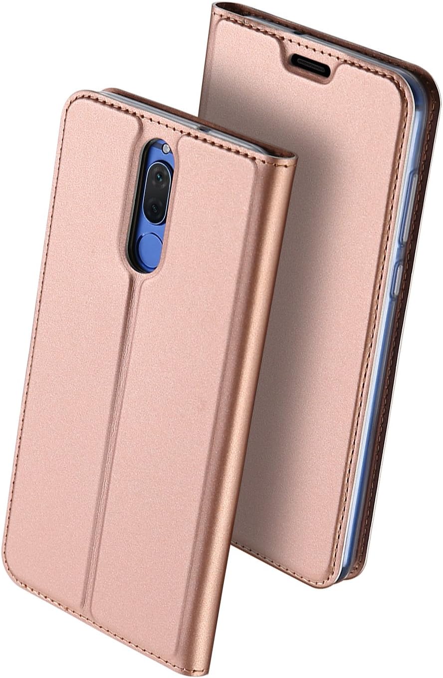 HUAWEI Mate10 lite case,Coloyanxi&DUX DUCIS Ultra Slim Skin PRO Series Luxury Leather Flip Bracket Wallet Phone Case For HUAWEI Mate10 lite - Rose Gold