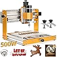 Lunyee 3018 Pro Ultra CNC Machine 500W All-Metal CNC Router Machine, Upgraded 3 Axis Engraver Machine Limit Switches & Emergency-Stop with GRBL Offline Control for Metal, Wood, Acrylic, PCB MDF