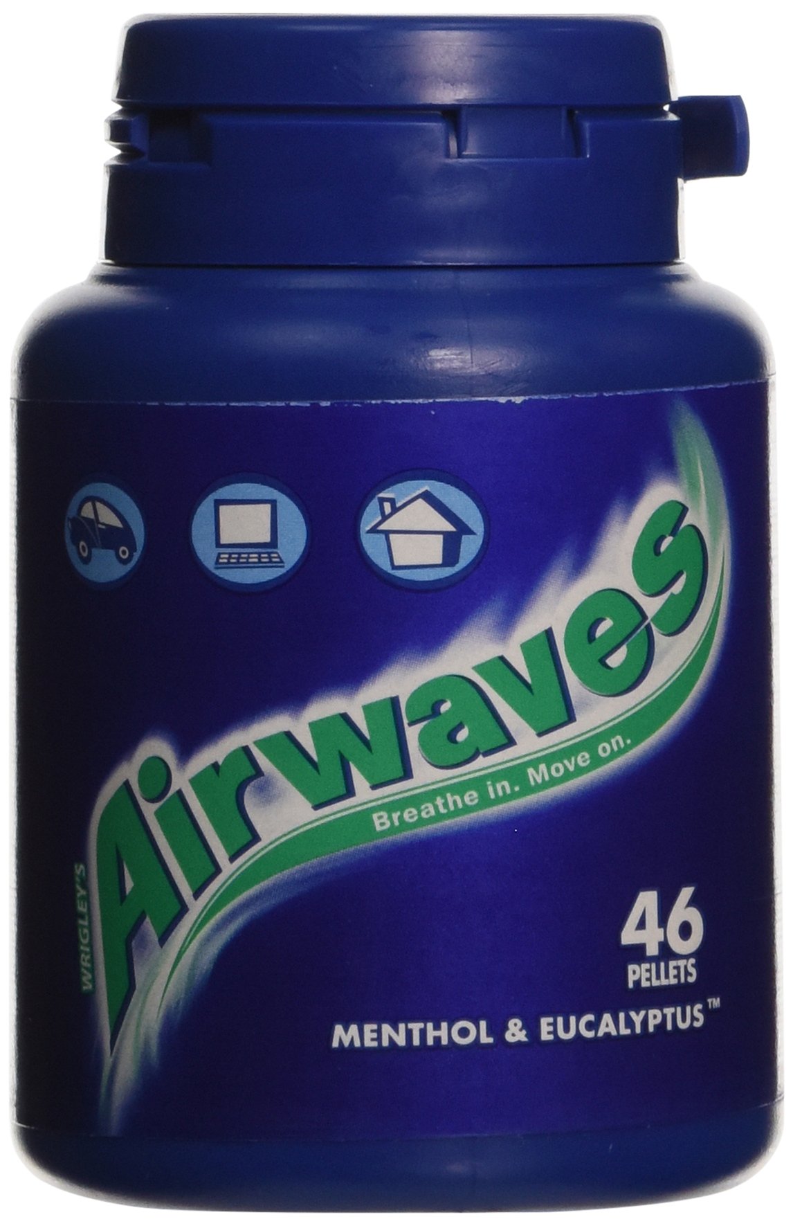 Wrigley's Airwaves Menthol & Eucalyptus Chewing Gum 46 Pieces (Pack of 6)