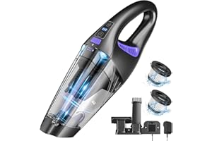 BSRCO Handheld Vacuum Cordless Car Vacuum Portable with LED, Rechargeable Hand Vacuum Cordless, Lightweight Mini Vacuum, Dust Busters Cordless Hand Vacuum Cleaner for Home/Car/Pet Hair/Car/Pet Hair