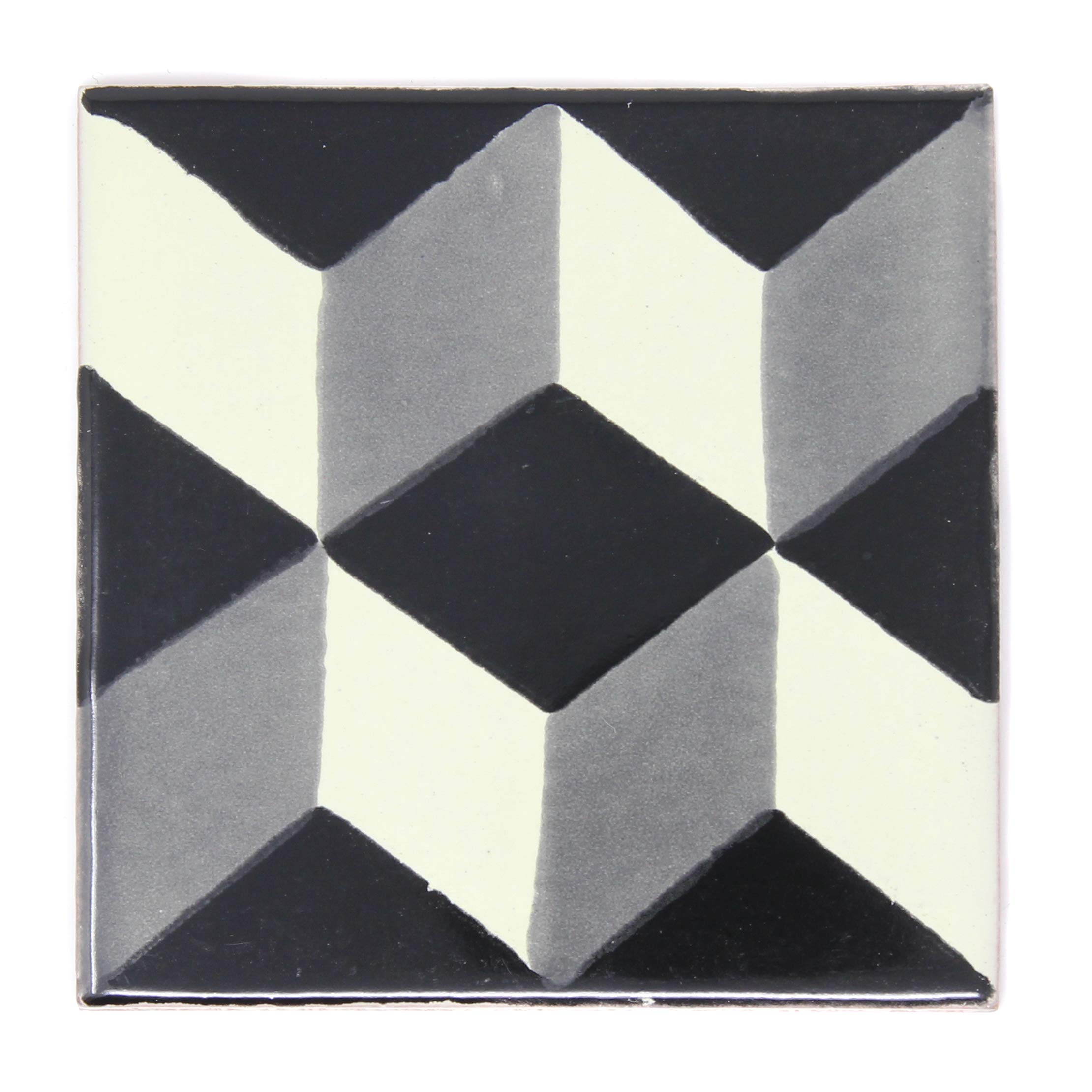 Tumia LAC Handmade Mexican Talavera Tile - Authentic Style Pepe Ceramic Tiles for Crafts, Backsplashes and Home Improvement - Tile 10 Pack