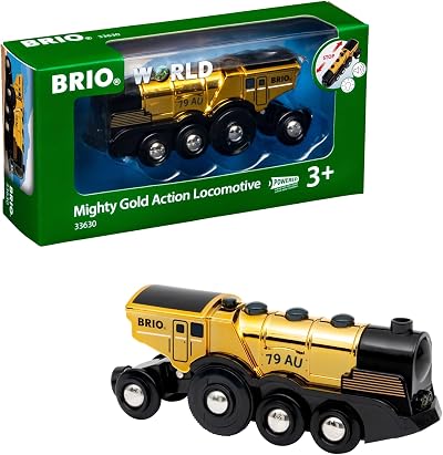 BRIO Mighty Gold Action Locomotive Battery Powered Train