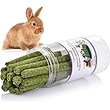 MOYASIBB Natural Timothy Hay Sticks, Timothy Grass Molar Stick Chew Toys for Rabbits, Chinchillas, Guinea Pigs, Hamsters Trea