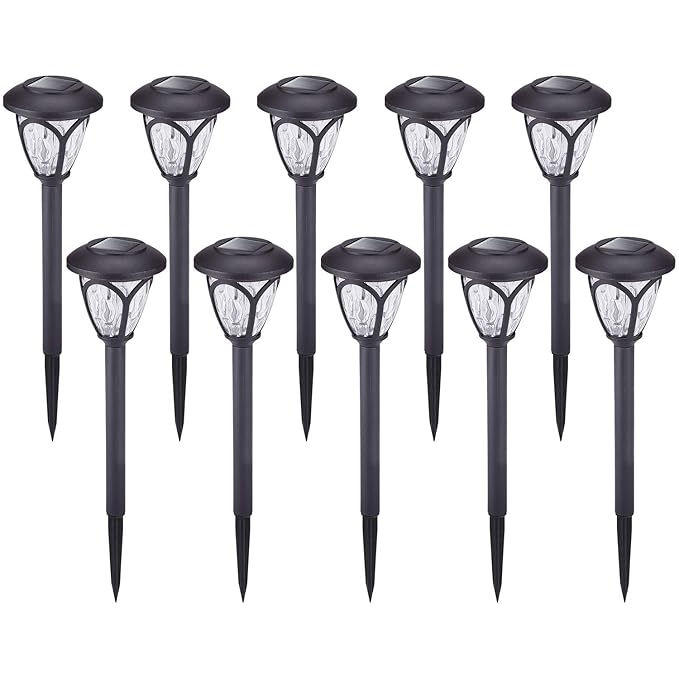 HECARIM Solar Lights Outdoor, 10 Pack Solar Pathway Lights, Solar
