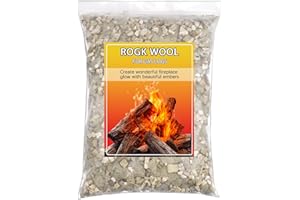 VERPLEXTER Rock Wool Gas Fireplace Embers, 6 oz, Glowing Ember Enhancement for Gas Logs and Fireplaces