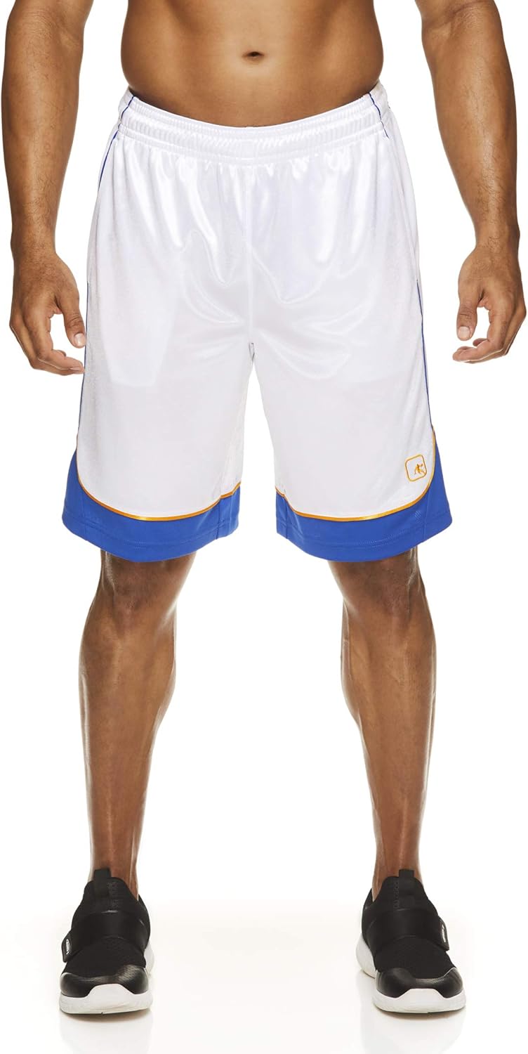 AND1 Men's All Courts Basketball Core Shorts (Small 28/30, Stark White