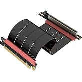LINKUP PCIE 5.0 Riser Cable | for Vertical GPU Mount | Right Angle | Graphics Card GPU Ready | Usable with PCIe 4.0 &amp; RX 9070/ RTX5090 | 20cm (Total Length: 24cm)