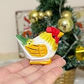 LWINGFLYER Hand Carved Wooden Chicken Statue – Miniature Animal Sculpture, Unique Handmade Gift for Pet Lovers, Collectible Home Decor (1PCS)