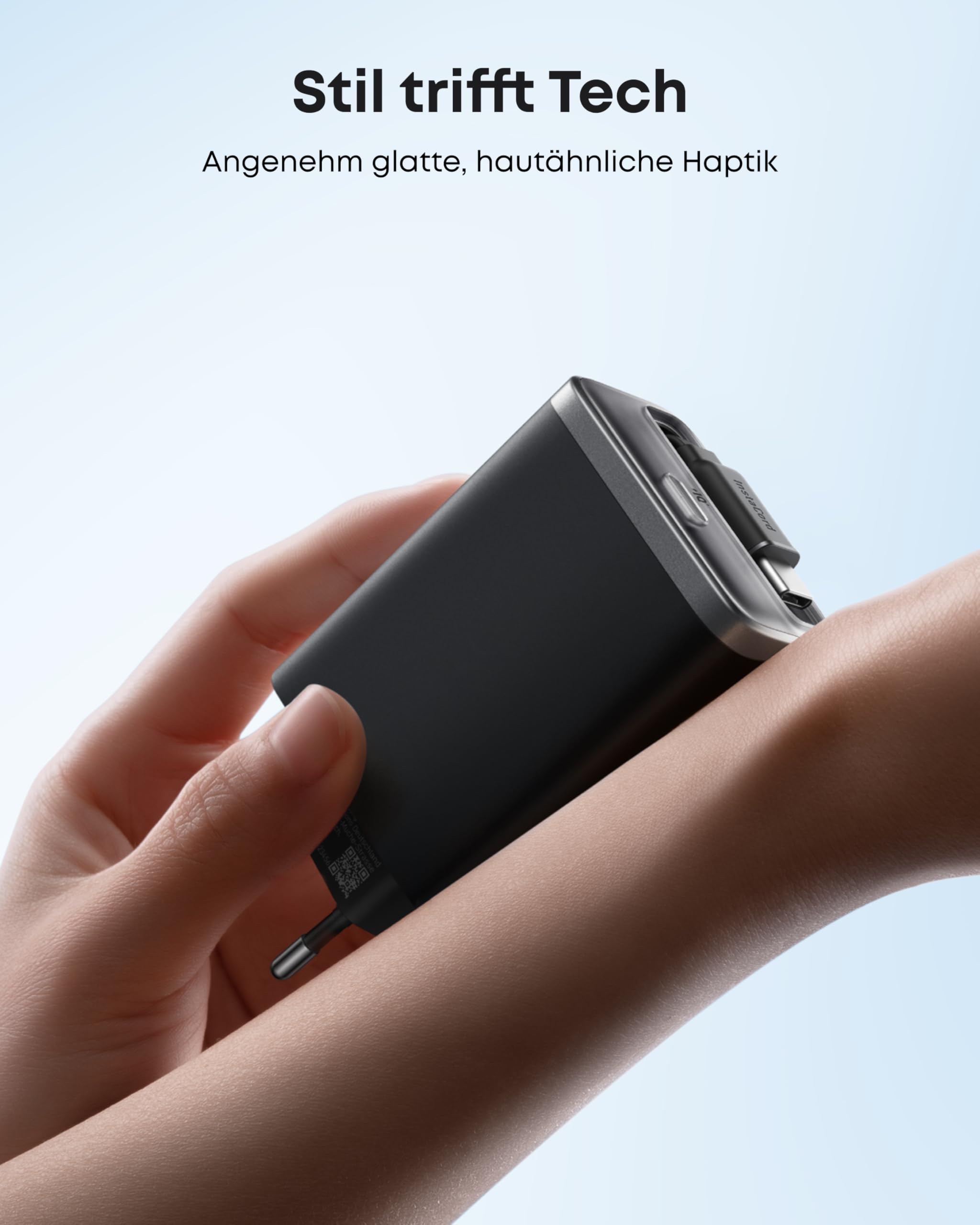 Anker Nano USB-C Ladegerät, 35W Max, kompaktes Netzteil, 2 Anschlüsse, Strapazierfähiges & integriertes Anker InstaCord-Kabel zum Ausziehen, Für iPhone 17/16/15 Serie, iPad, Pixel(Keine Powerbank) 6