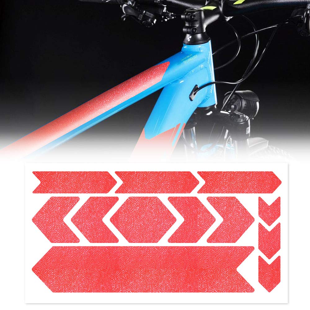 4R Quattroerre.it 16759 Rhino MTB Bike Frame Protection Sticker, Fluo Red, 35 x 17.5 cm
