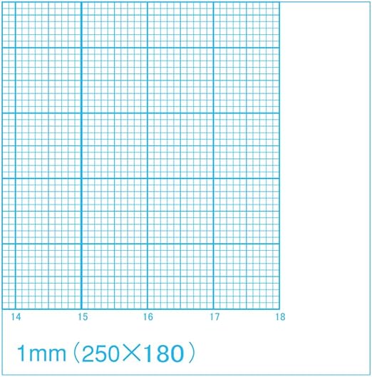 Amazon プラス 方眼紙 縦型 目盛り数180 250mm 50枚 Hg 12 75 744 ノート 文房具 オフィス用品