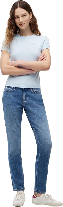 Damen Jeans Hose Lucy Slim Mid Rise, Blau (Denim Medium), 31W/30L