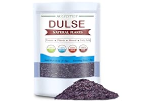 HOLFCITYLF HOLFLYING Natural Dulse Flakes, 100% Pure Sea Vegetables, No Gmo, Sun Dried (Dulse Flakes-4oz,114g)