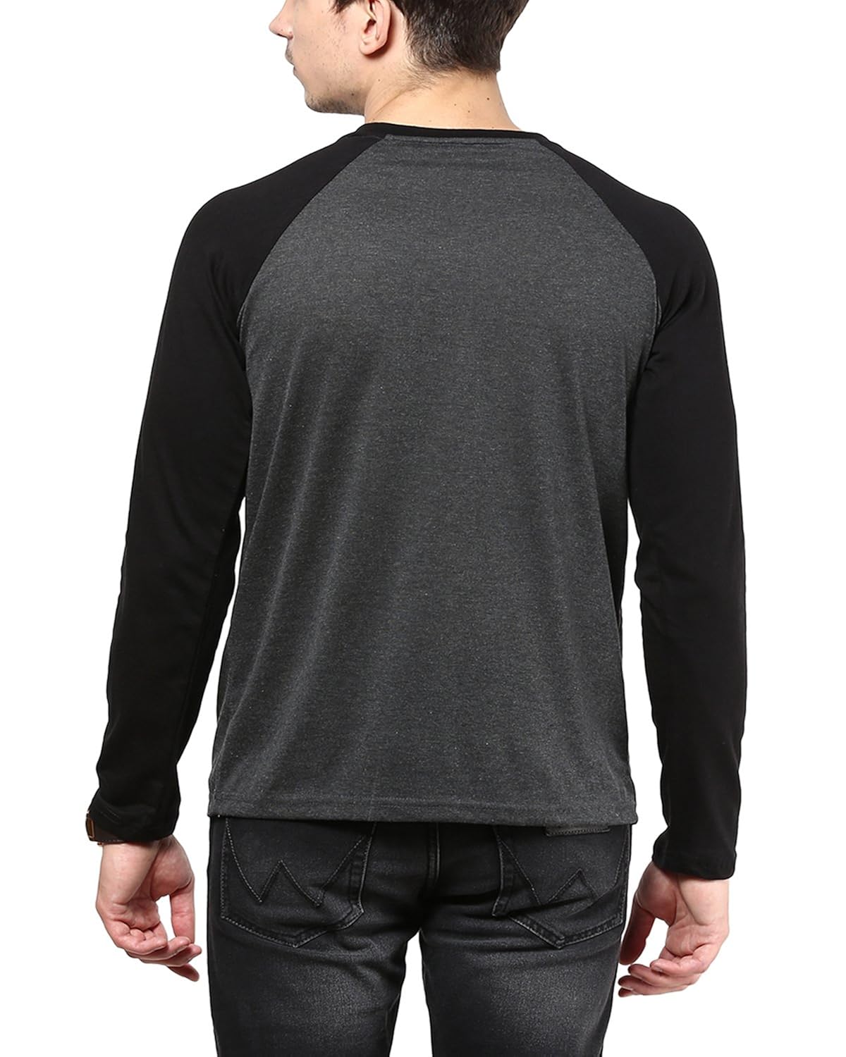 izinc men's raglan neck full sleeve cotton t-shirt
