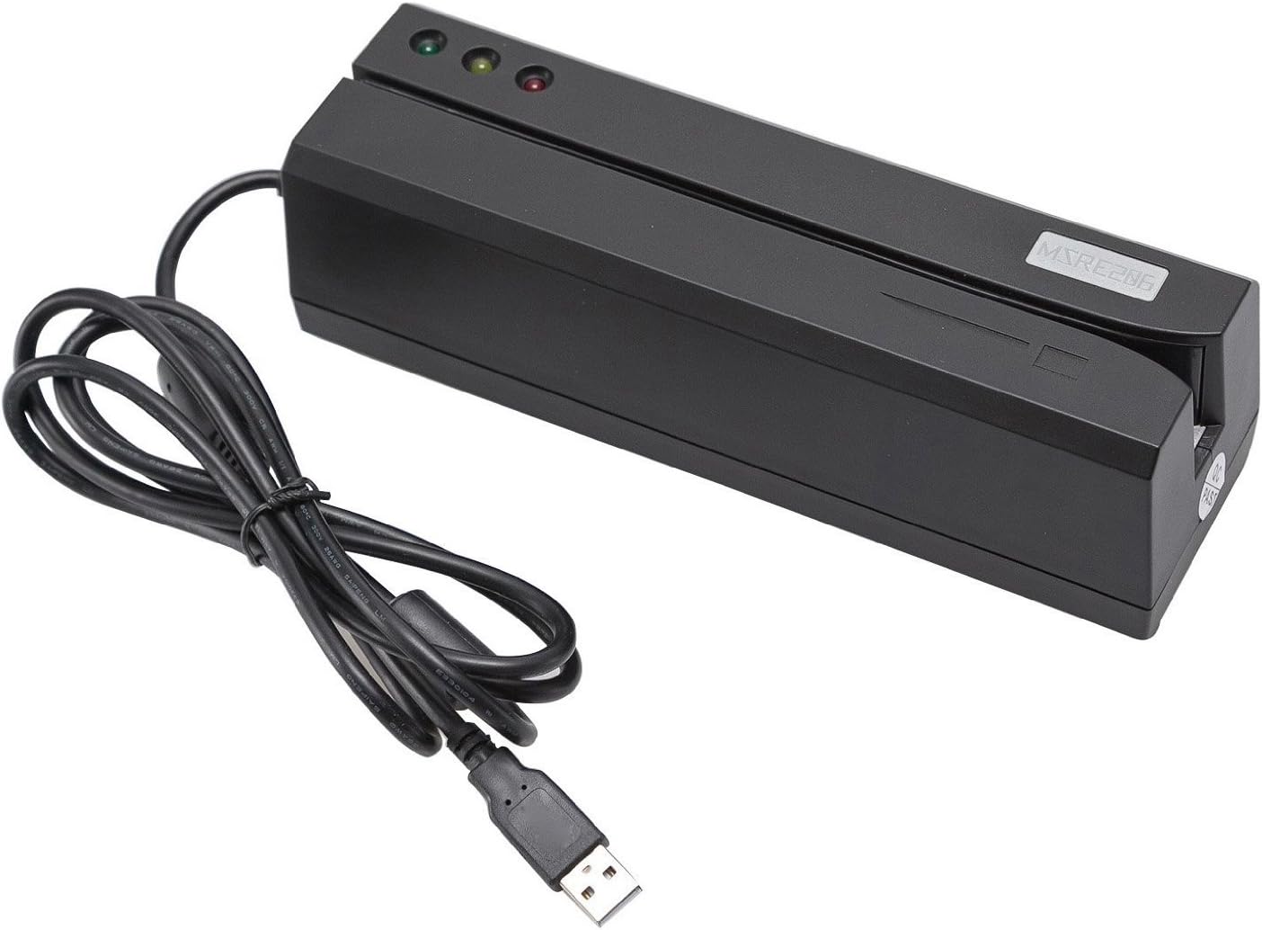 Magnetic Cards Reader Posunitech MSRE206 USB 3Track HiCo Magnetic Swipe Stripe Cards Writer Encoder (Black)