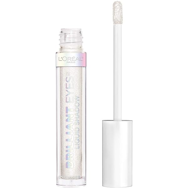 L’OREAL PARIS BRILLIANT EYES SHIMMER LIQUID EYE SHADOW, LONGWEARING LASTING SHIMMER, CREASE RESISTANT, FLAKE-PROOF, PRECISION APPLICATOR, QUICK DRY, NON-GREASY, STRING OF PEARLS, 0.1 OZ.