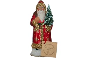 Alexander Taron Decorative Collectibles Schaller Paper Mache Candy Container - Santa Shiny Red