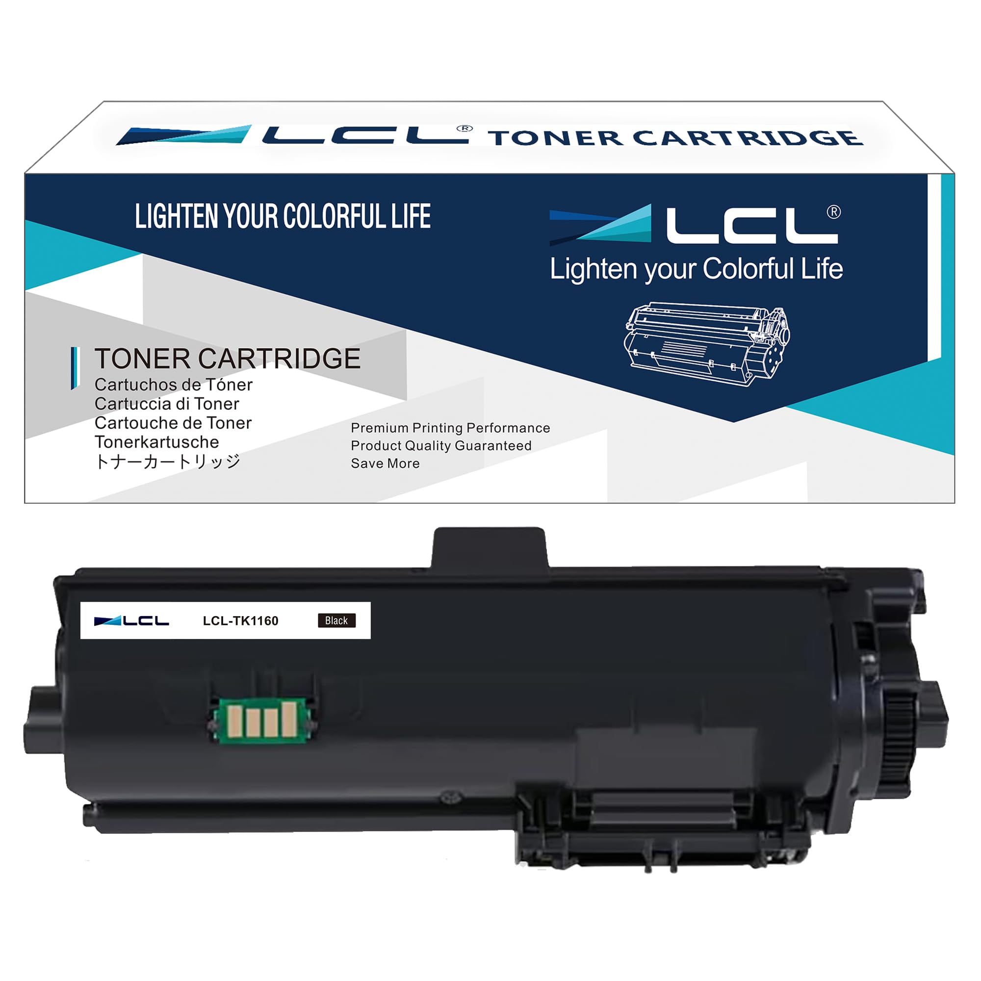 LCL TK-1160 Toner Cartridge Replacement for Kyocera TK1160 TK-1160 for Kyocera Ecosys P2040dn P2040dw P2050dn (1 Black)