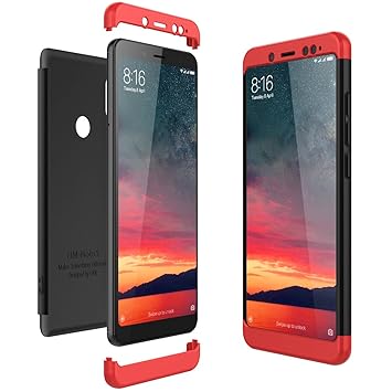 CE-Link für Xiaomi Redmi Note 5 Hülle Hardcase 3 in 1 Handyhülle 360 Ultra Dünn Slim Schutz Hard Schutzhülle Bumper - Schwarz