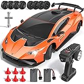Lamborghini Remote Control Car, 1:18 Scale Officially Licensed Lambo Toy Car, 35KM/H High Speed Fast RC Drift Car with LED Li