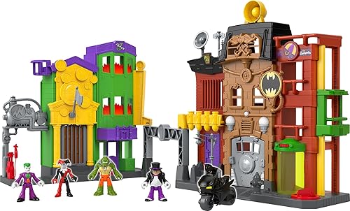 Fisher-Price Imaginext DC Super Friends Batman Toy, Crime Alley Playset with Figures & Accessories for Preschool Kids Ages 3+ Years (Amazon Exclusive)