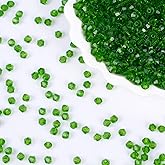 Kalumy 1000PCS Bicone Crystal Beads 4mm Glass Faceted Spacer Beads Bulk for Jewelry Making DIY Bracelets Necklace Earring Crafts (Green)