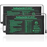 HYDGOOHO Seedling Heat Mat 2 Pack Dual Certified by MET and UL Plant Heating Mat Pad with Power Failure Protection Thermostat