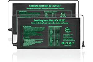 Bestio Seedling Heat Mat 10 x 20.75 in 2 Pack,Waterproof Plant Heat Mat for Seed Starting,Seed Warming Mat for Seedling Germination,Hydroponic Plant,Reptile