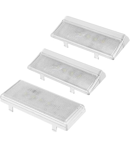 NEW 2 Pcs W10515057 & 1 Pc W10515058 LED Light SET With Tapered Lens and Bezel compatible for