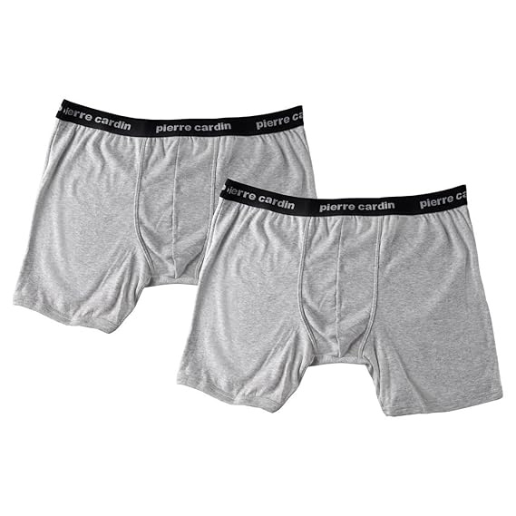 Pierre Cardin Retro Herren Boxershorts im Doppelpack in Grau und Schwarz Größen M - XXL