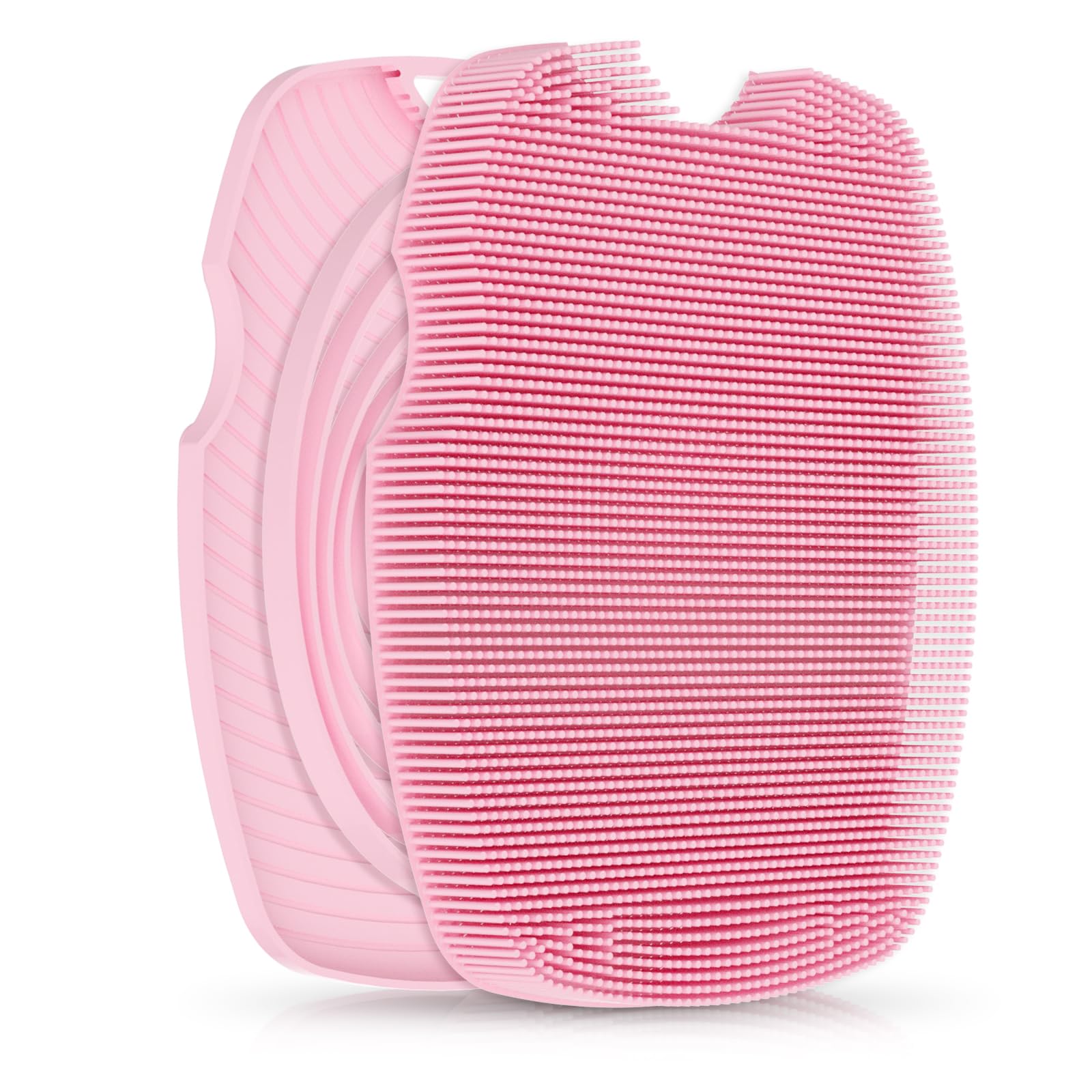 Canroom Silicone Body Scrubber - Anti Zinc Infused-Highly Elastic Bristles Exfoliating Body Scrubber for Shower Body,Cellulite Reduction,Blood Circulation - Green