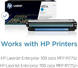 HP CE341A 651A Cyan Toner Cartridge Original LaserJet 16000 Pages view 2