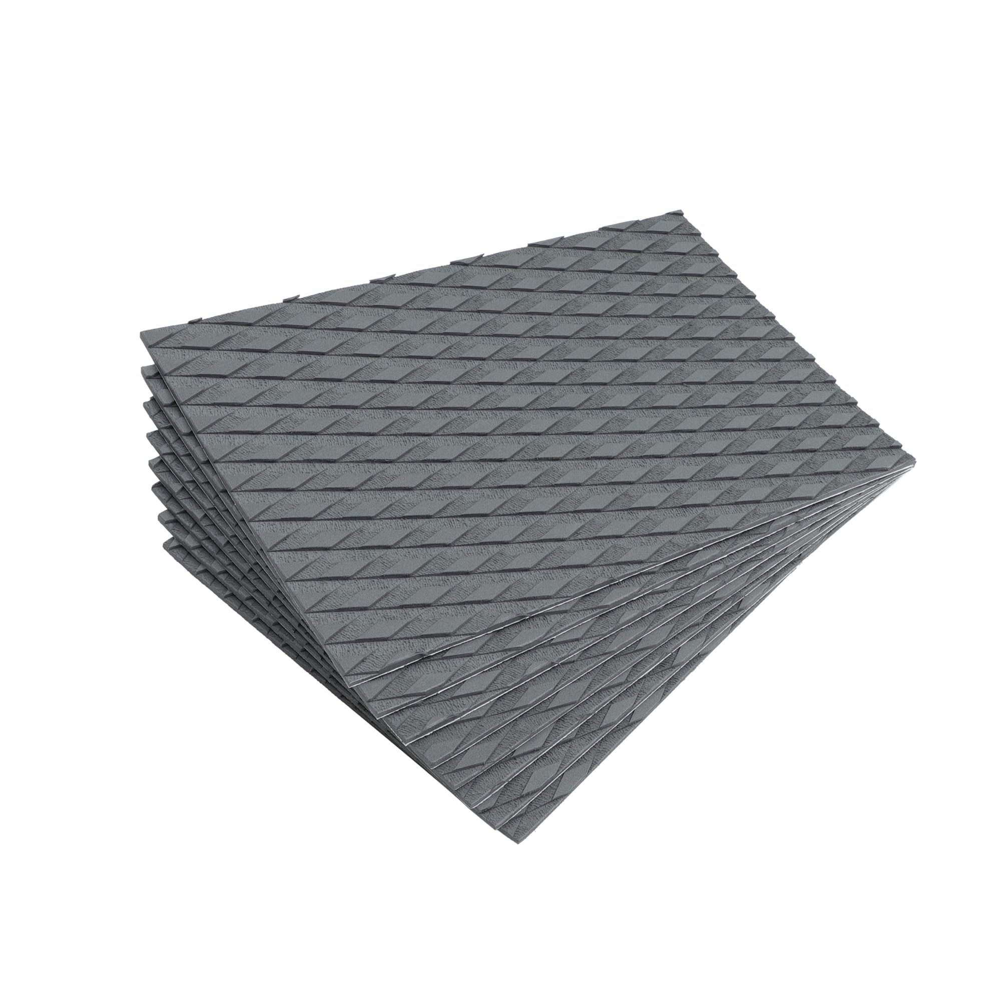 Hihaha 8 Pcs 14.96"x9.84" EVA Decking Sheet Mat for Boat Car Deck Pad Gray Durable Material