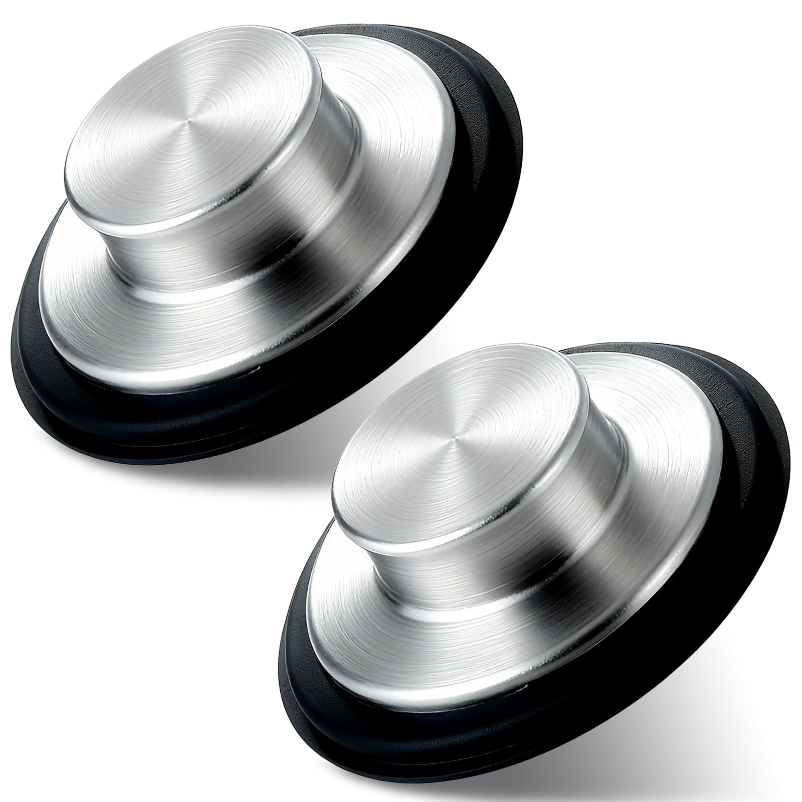 Photo 1 of 2 Pack 3 3/8 inch (86 mm) Stainless Steel Sink Stopper, Kitchen Garbage Disposal Plug with Wide Rim, Fits Standard 3.5 Inch Drains, Durable and Rustproof -Silver