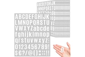 AVERZELLA 980 Pcs 12 Sheets Letter Stickers Small, 1 Inch Number Stickers Self-Adhesive Waterproof Alphabet Stickers, White 1" Vinyl Letter Stickers for Mailbox, Bulletin Board, Wall Decor, Scrapbook (White)