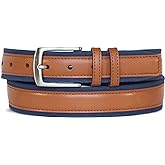 Nautica Men's Casual Leather Belt | Everyday | Classic | Pants | Jeans | Khakis | Chinos | Metal Buckle
