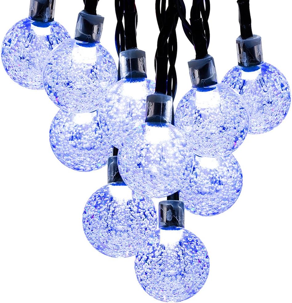 Fetta 20 Inches 8 Tubes 144 Leds Waterproof Meteor Shower Rain Lights,Outdoor Snowfall String Lights For Decorating Bedroom Christmas Tree Wedding Party Garden Street Parks (Blue, 144 Leds)
