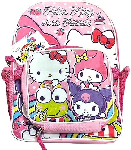 Amazon.com: Hello Kitty Backpack with Lunch Box for Girls - Bundle with 16 Hello  Kitty School Bag, Lunch Bag, Water Bottle, Stickers, More | Hello Kitty  Backpack and Lunchbox Set : Clothing,